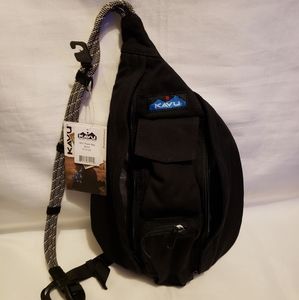🌿New Kavu Mini Rope Sling Bag ~Black